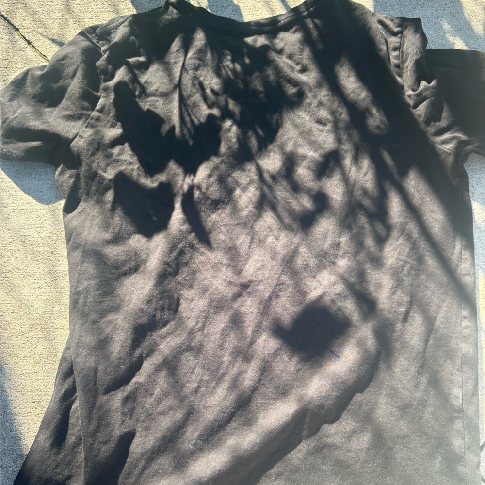 Black Ruffled Sleeve Top - Picture 3 of 3